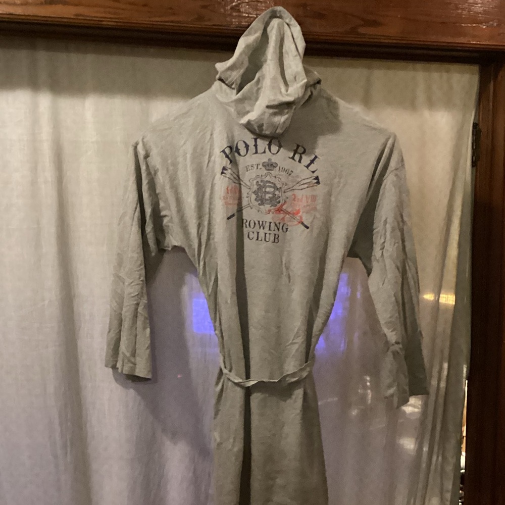 Polo Ralph Lauren Gray Hooded Robe